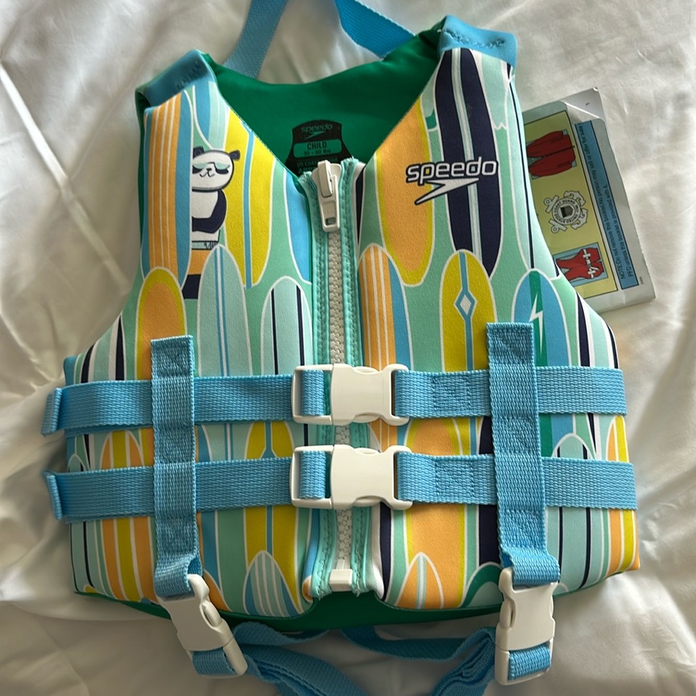 Speedo neoprene life vest jacket NWT